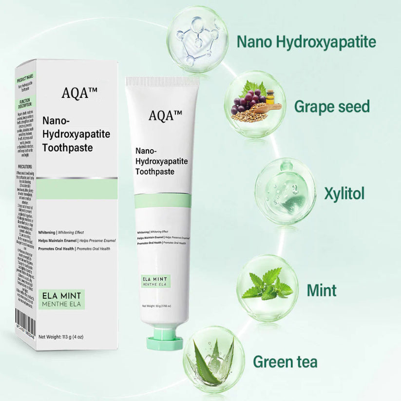 ✅Official Store | AQA™ Fluoride-Free Nano Hydroxyapatite Toothpaste 🦷Obtain American Dental Association (ADA) Certification(Helps remineralize teeth, repair cavities, treat periodontitis and mouth ulcers, and restore gum recession)