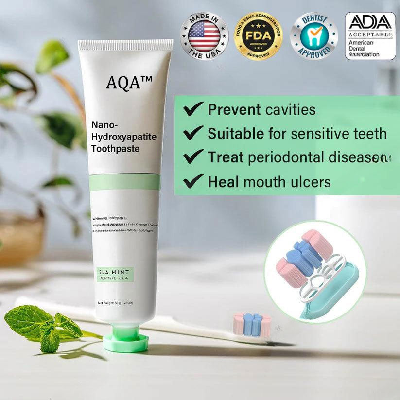 AQA™ Fluoride-Free Nano-Hydroxyapatite Toothpaste🦷(ADA recommended)(🎁Flash Sale - Don’t Miss Out)