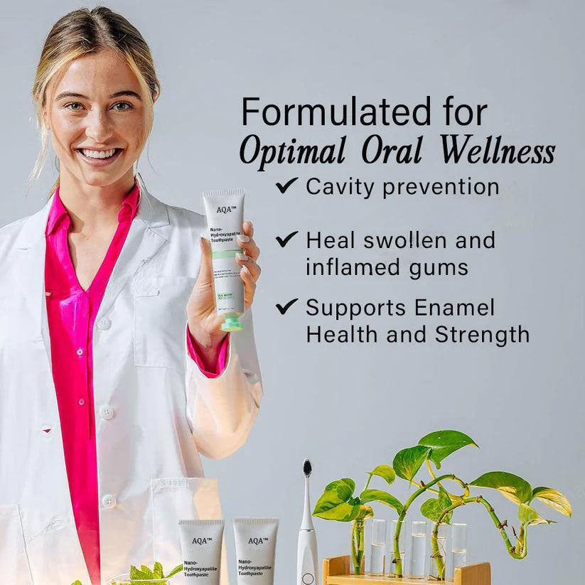 ✅Official Store | AQA™ Fluoride-Free Nano Hydroxyapatite Toothpaste 🦷Obtain American Dental Association (ADA) Certification(Helps remineralize teeth, repair cavities, treat periodontitis and mouth ulcers, and restore gum recession)