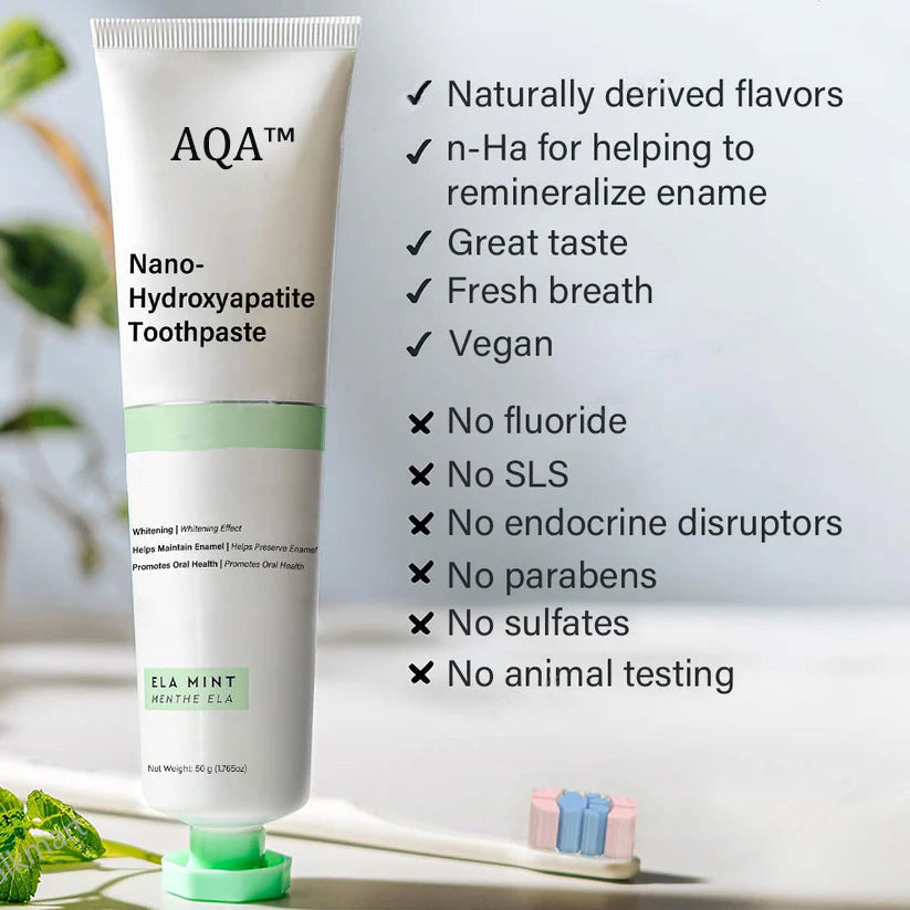 ✅Official Store | AQA™ Fluoride-Free Nano Hydroxyapatite Toothpaste 🦷Obtain American Dental Association (ADA) Certification(Helps remineralize teeth, repair cavities, treat periodontitis and mouth ulcers, and restore gum recession)