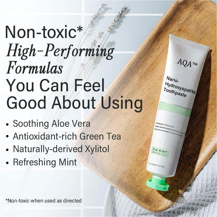✅Official Store | AQA™ Fluoride-Free Nano Hydroxyapatite Toothpaste 🦷Obtain American Dental Association (ADA) Certification(Helps remineralize teeth, repair cavities, treat periodontitis and mouth ulcers, and restore gum recession)