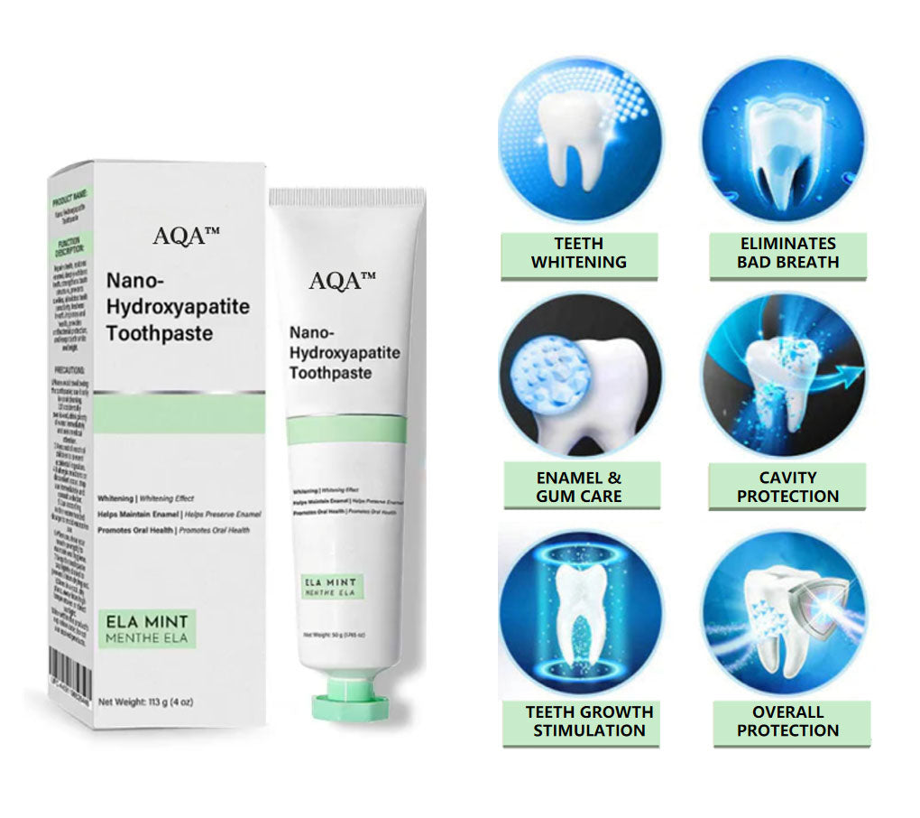 AQA™ Fluoride-Free Nano-Hydroxyapatite Toothpaste🦷(ADA recommended)(🎁Flash Sale - Don’t Miss Out)