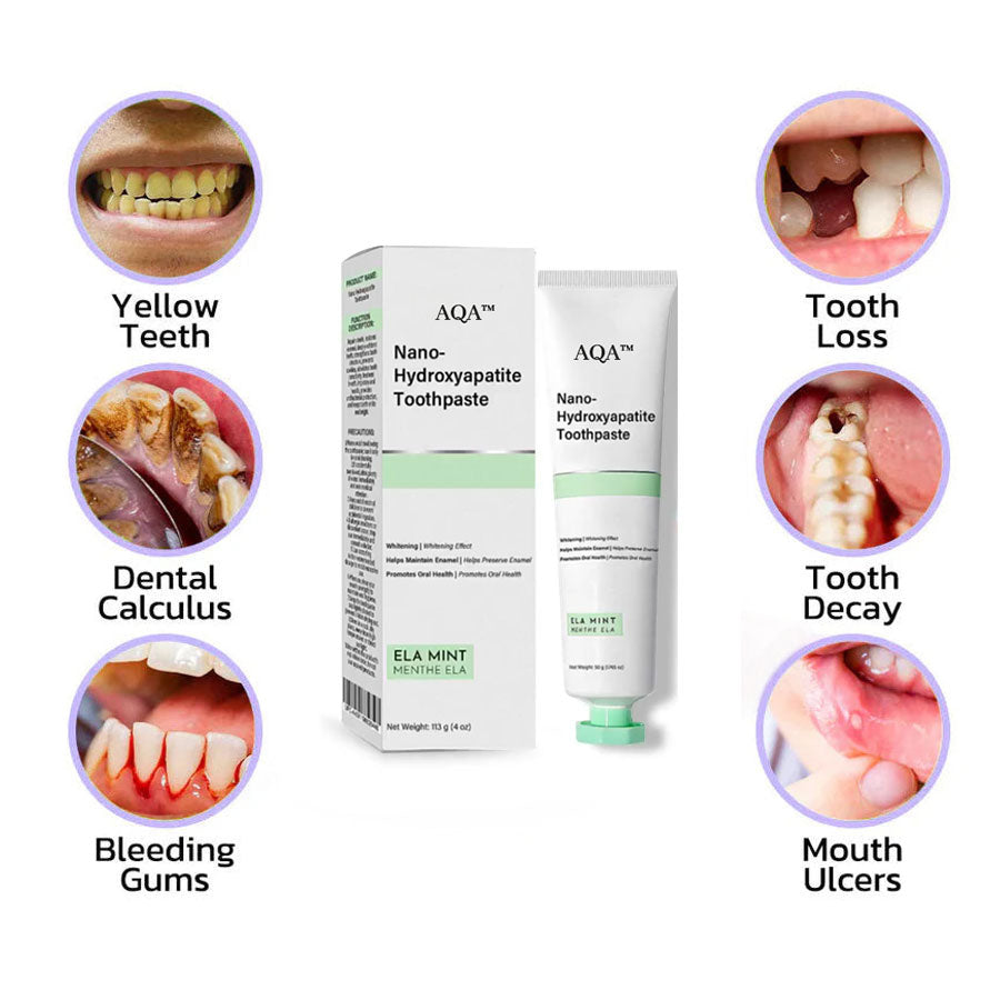 AQA™ Fluoride-Free Nano-Hydroxyapatite Toothpaste🦷(ADA recommended)(🎁Flash Sale - Don’t Miss Out)