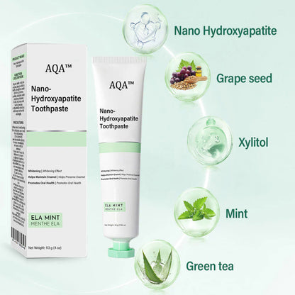 ✅Official Store | AQA™ Fluoride-Free Nano Hydroxyapatite Toothpaste 🦷Obtain American Dental Association (ADA) Certification(Helps remineralize teeth, repair cavities, treat periodontitis and mouth ulcers, and restore gum recession)